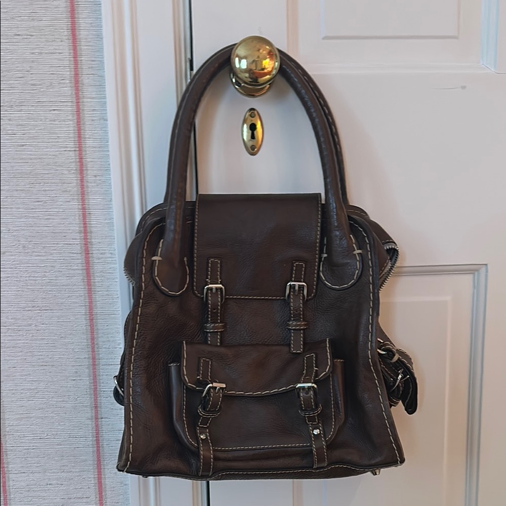 Chloe Elegant Brown Leather Handbag